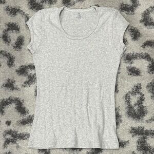 Brandy Melville John Galt gray fitted tee t shirt top